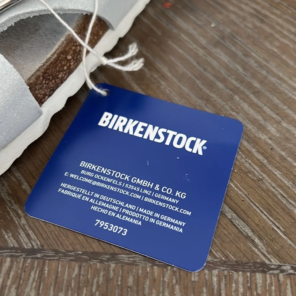 Birkenstock Siena Washed White Metallic Big Buckle Sandal - Picture 9 of 9
